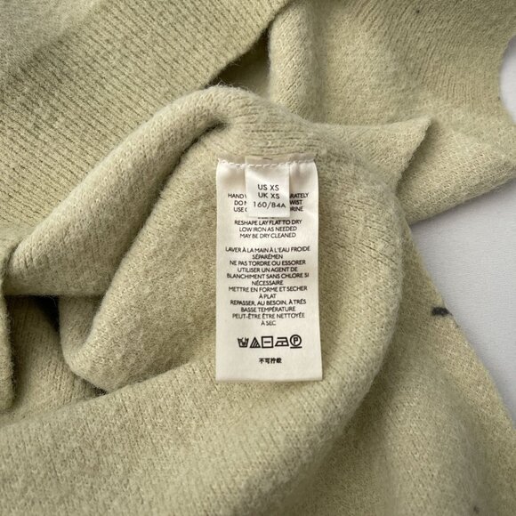 Free People Ivory Oversized V-Neck‎ Sweater 100% Nylon Soft Knit XS-M - Picture 7 of 11